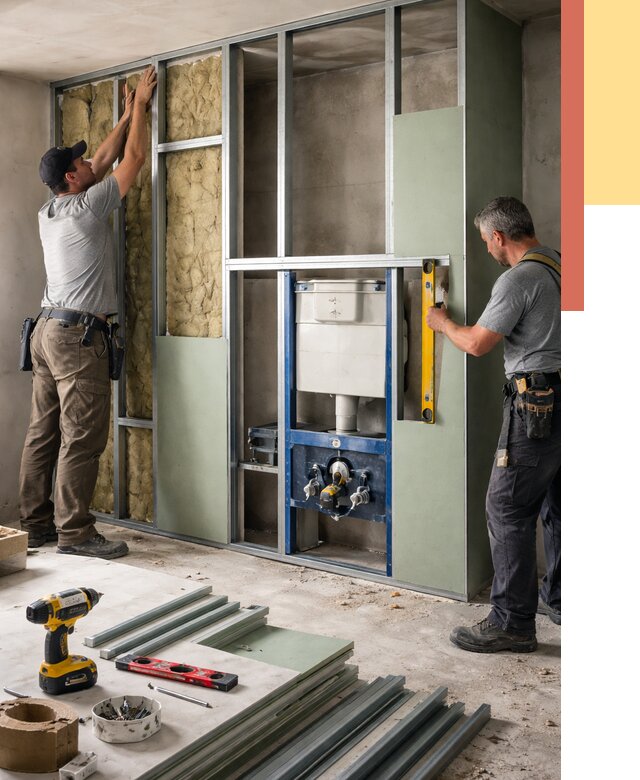 Установка сантехнических перегородок в белебее от 8671 руб. | ОТДЕЛОЧНИК-Блб