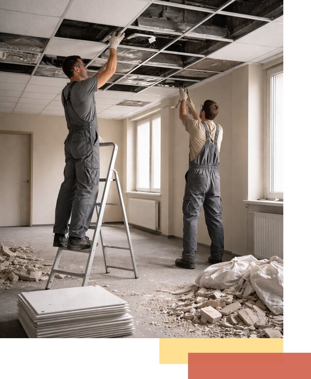 Демонтаж потолков Армстронг профессионально в белебее