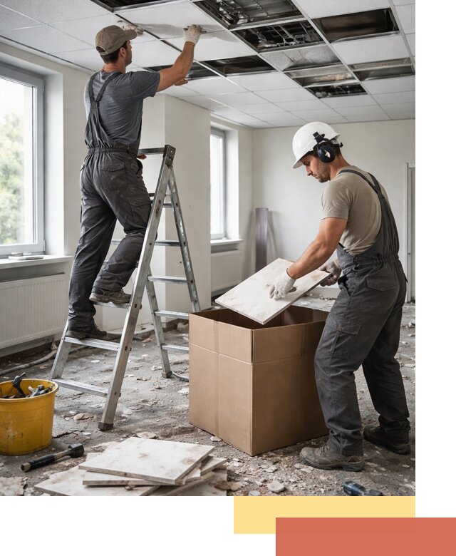 Демонтаж потолочной плитки в белебее быстро и аккуратно