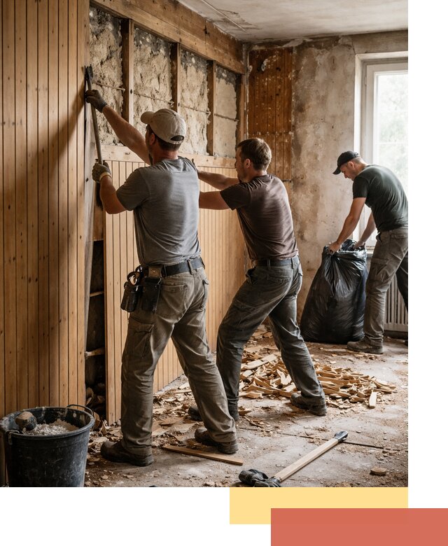 Демонтаж вагонки и вывоз материалов в белебее