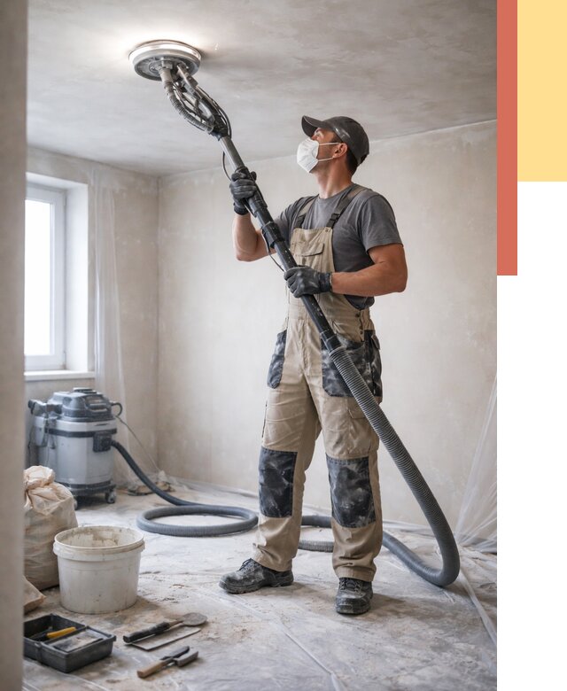 Шлифовка потолка в белебее от 3570 руб. — услуги шлифования потолка | ОТДЕЛОЧНИК-Блб