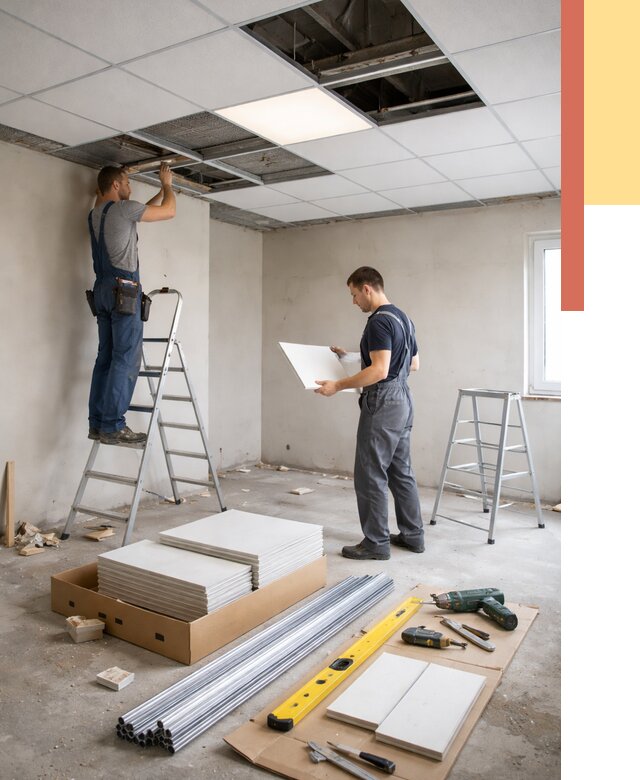 Монтаж потолка армстронг в белебее от 4590 руб/м2 — быстрая установка под ключ | ОТДЕЛОЧНИК-Блб