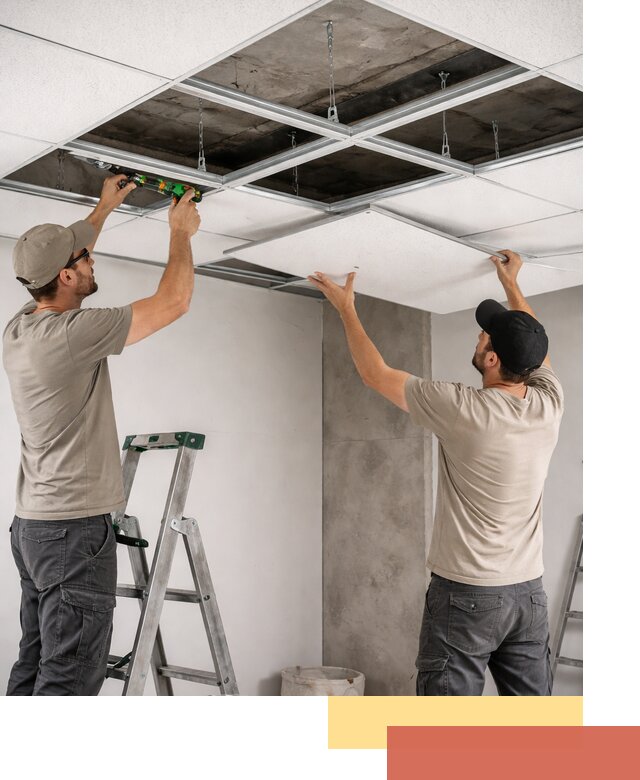 Монтаж потолка Армстронг под ключ в белебее