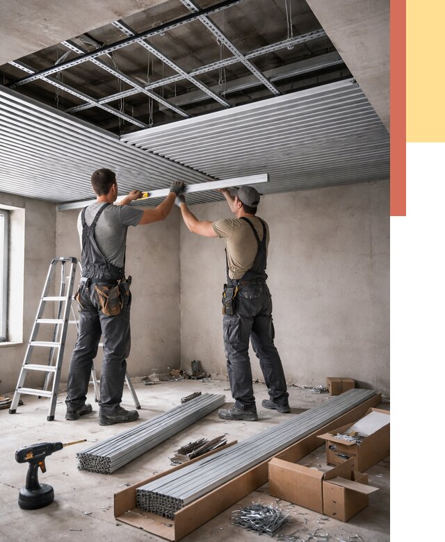 Монтаж реечного потолка в белебее от 4590 руб. под ключ | ОТДЕЛОЧНИК-Блб