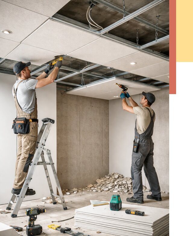 Монтаж акустического потолка в белебее от 6631 руб/м2 — быстро и недорого | ОТДЕЛОЧНИК-Блб