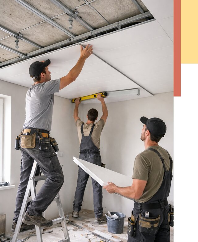 Монтаж потолка из ПВХ панелей в белебее от 3570 руб./м2 — быстро и недорого | ОТДЕЛОЧНИК-Блб