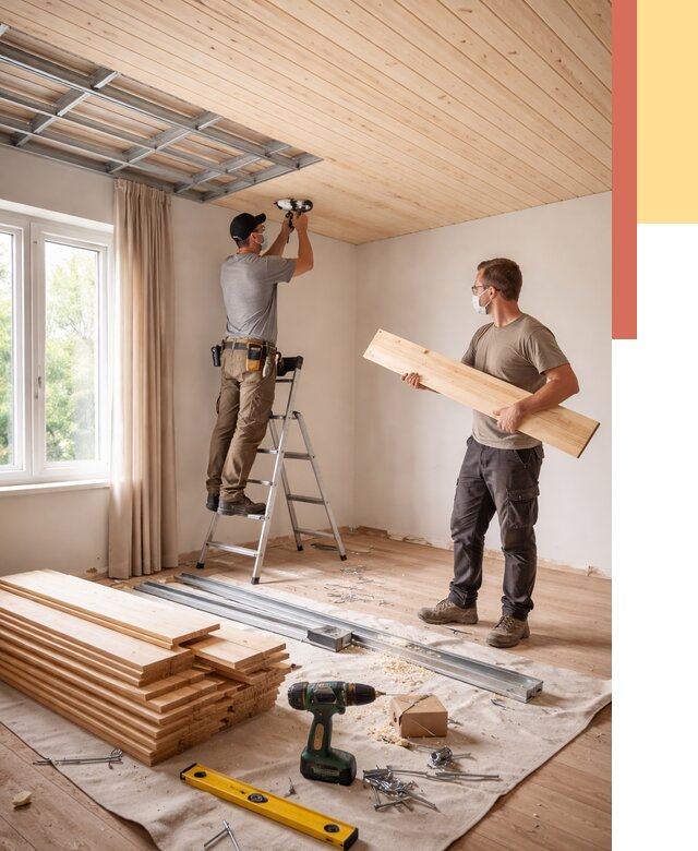 Монтаж потолка из вагонки в белебее от 6631 руб. | Быстро и недорого — ОТДЕЛОЧНИК-Блб