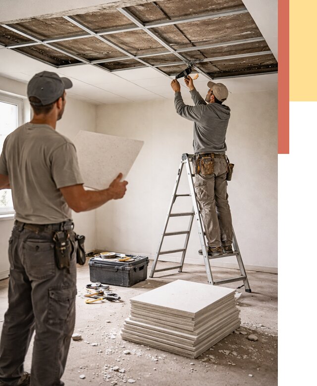 Замена плит подвесного потолка в белебее от 1785 руб. быстро и недорого | ОТДЕЛОЧНИК-Блб