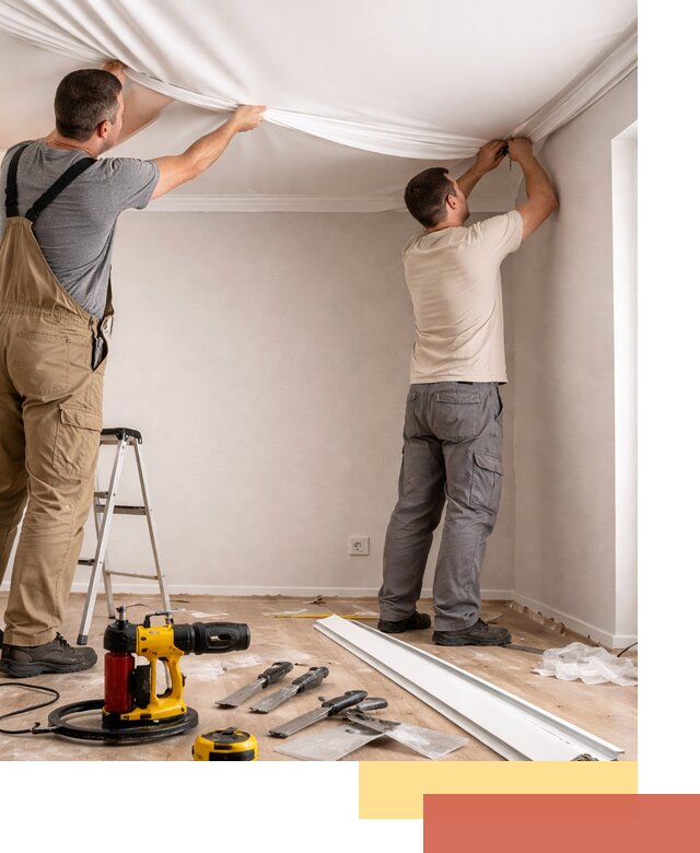 Монтаж ПВХ натяжного потолка в белебее качественно и быстро