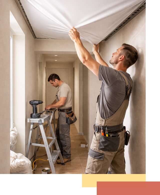 Монтаж натяжного потолка в прихожей в белебее