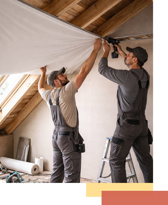 Монтаж натяжного потолка в мансарде в белебее