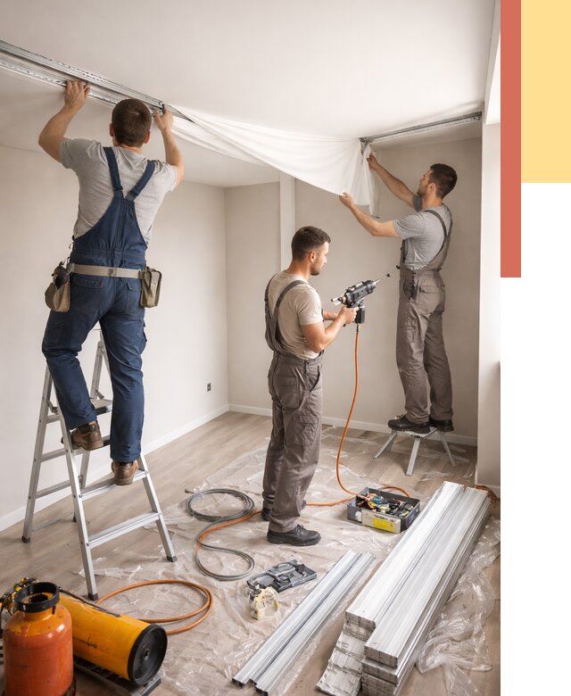 Монтаж натяжного потолка в студии в белебее от 5611 руб. — быстро и недорого | ОТДЕЛОЧНИК-Блб