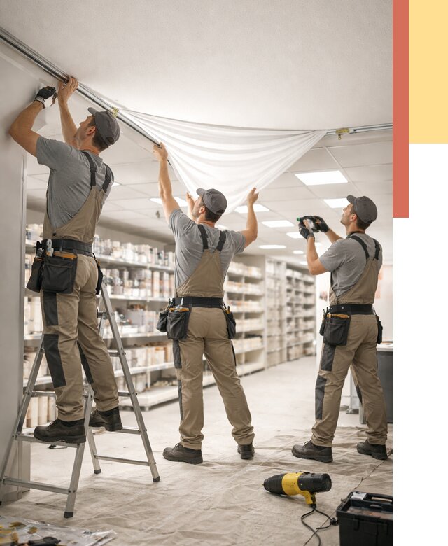 Монтаж натяжного потолка в магазине в белебее от 4590 руб. быстро и недорого | ОТДЕЛОЧНИК-Блб