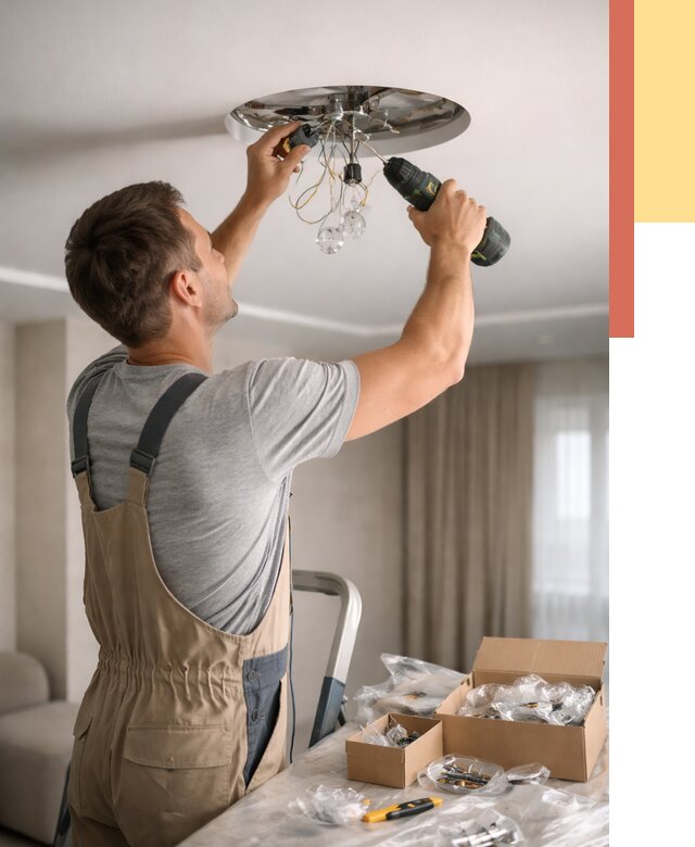 Установка люстры в натяжной потолок в белебее от 1224 руб. | Быстро и недорого — ОТДЕЛОЧНИК-Блб