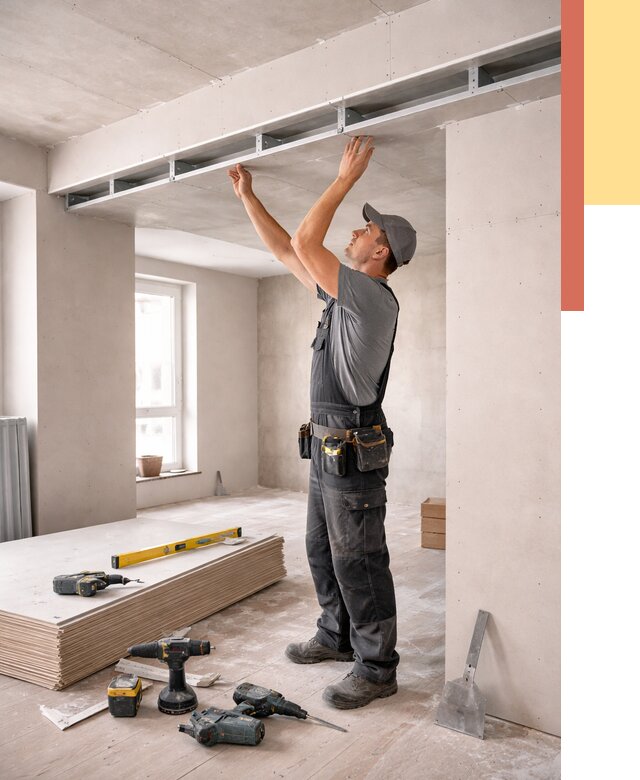 Потолок из гипсокартона с нишей в белебее от 1275 руб. под ключ | ОТДЕЛОЧНИК-Блб