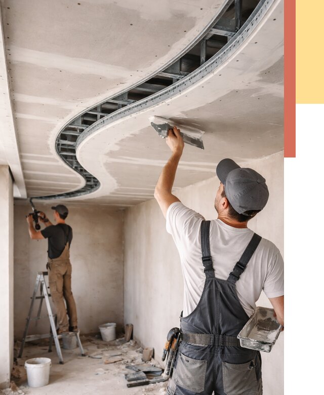 Криволинейный потолок из гипсокартона в белебее от 2142 руб./м2 | ОТДЕЛОЧНИК-Блб