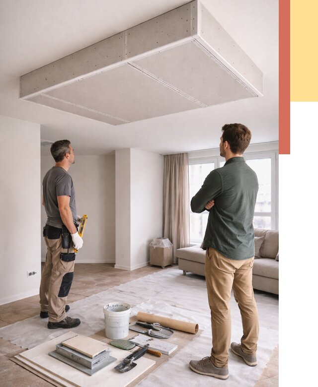 Короб на потолке из гипсокартона в белебее от 2244 руб. — монтаж и услуги под ключ | ОТДЕЛОЧНИК-Блб