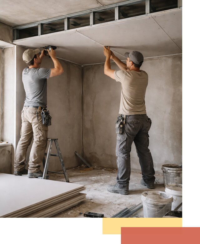 Короб из гипсокартона на потолке под ключ в белебее