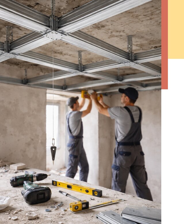 Монтаж каркаса потолка из профиля в белебее от 4590 руб. — услуги ОТДЕЛОЧНИК-Блб