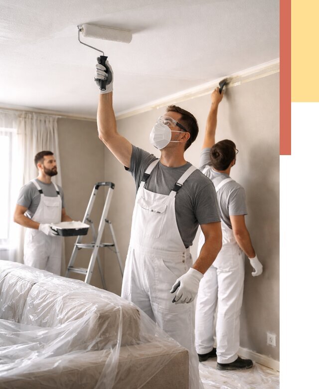 Покраска потолка водоэмельсионной краской в белебее от 2244 руб/м² — услуги под ключ | ОТДЕЛОЧНИК-Блб