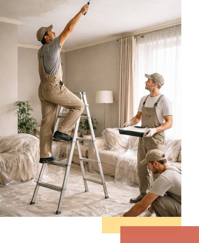 Покраска потолков акриловой краской в белебее качественно и быстро