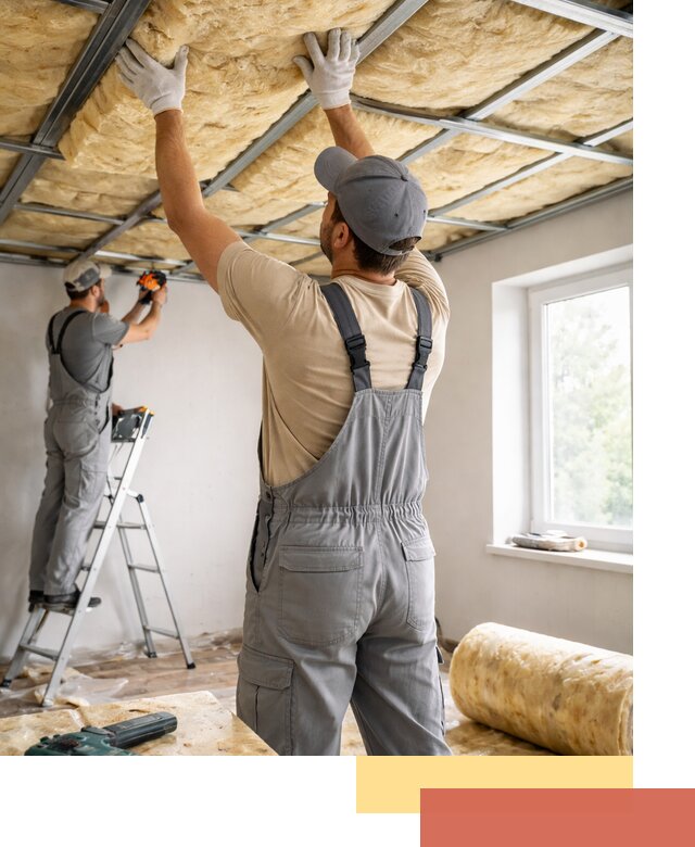 Утепление потолка под ключ в белебее качественно и быстро